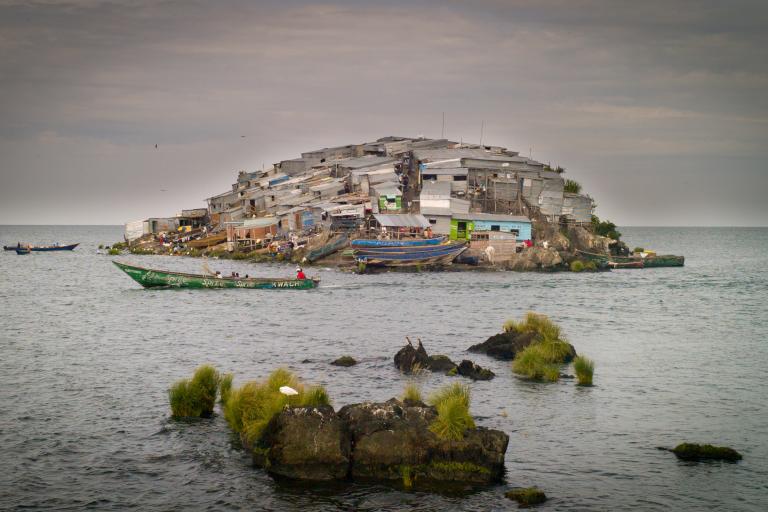 A small fishermen and women island in the area of Lake Victoria, related with Crews East Africa