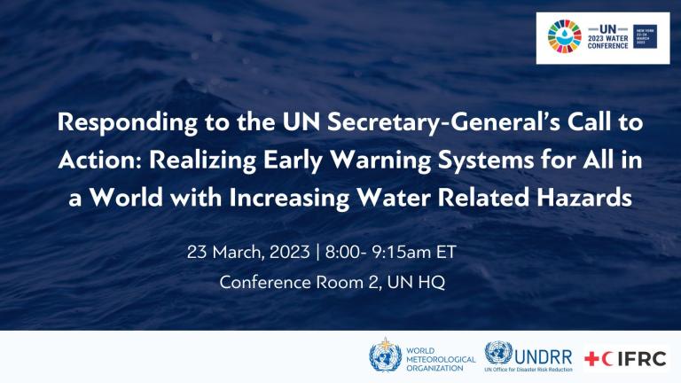 United Nations 2023 Water Conference - Early Warnings For All 