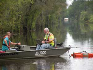techicians in boat