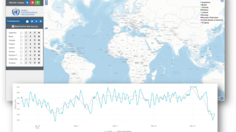 A computer screen showing a map of the world.