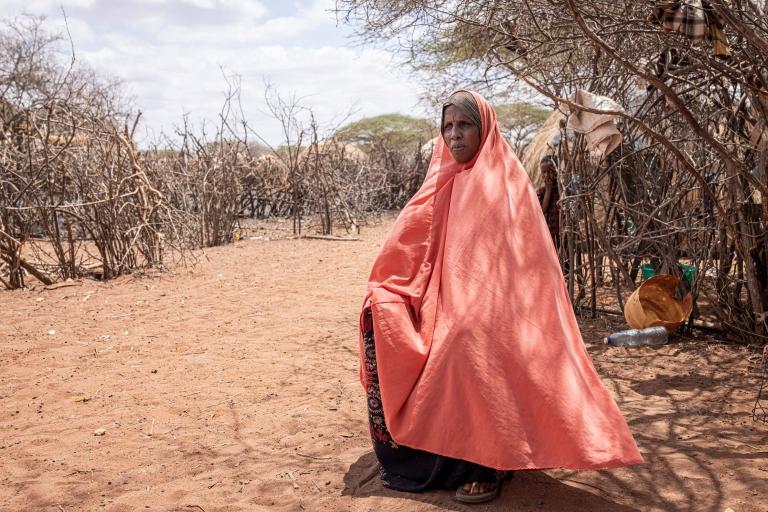 A farmer at her home in Saka Junction, Garissa County, Kenya