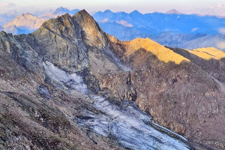 Melting mountain glacier
