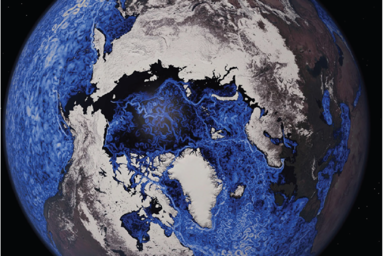 Ocean eddies and snow cover - ICON simulation