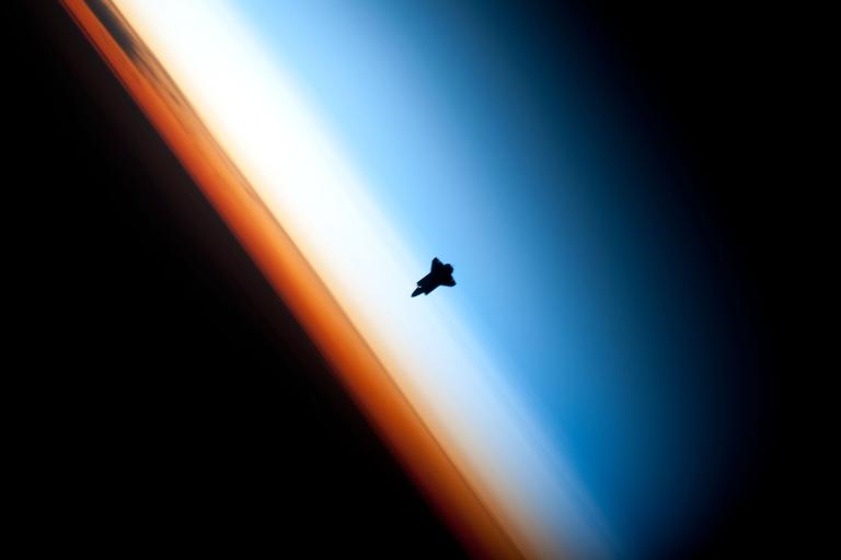NASA Endeavour silhouette