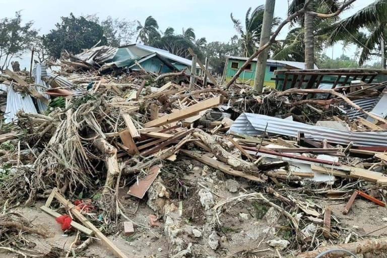 Tropical Cyclone Harold, April 2020. Photo of beach resort in Tonga