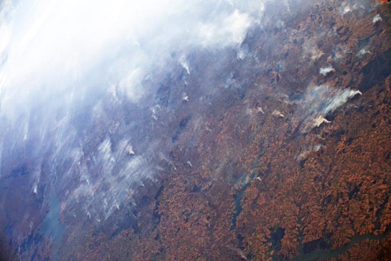 Amazon fires as seen from International space station. Photo ESA
