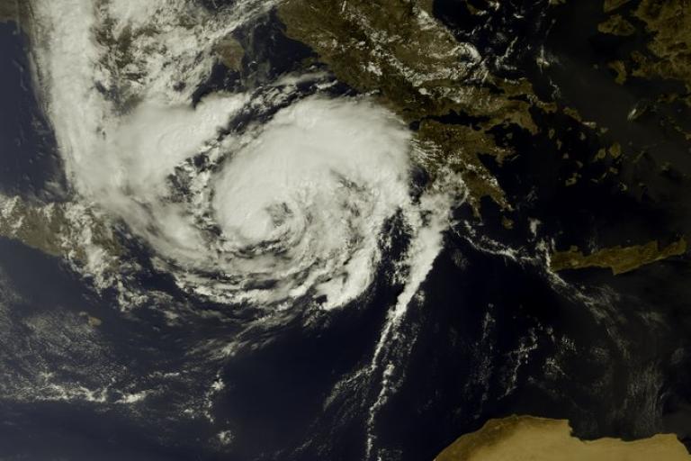Medicane hits Greece 18.9.2020