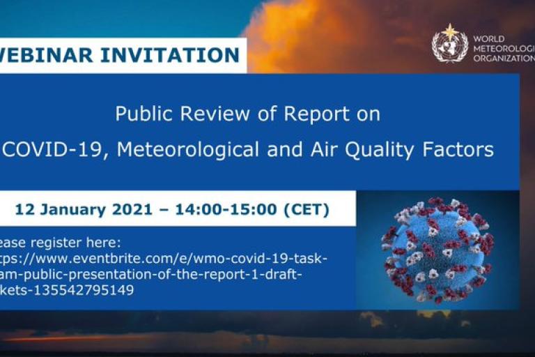 WMO hosts webinar on COVID19 and meteorological factors