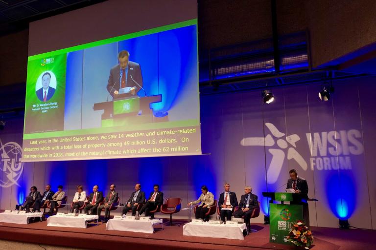 WMO ASG Wenjian Zhang speaks at WSIS Forum 9.4.2019