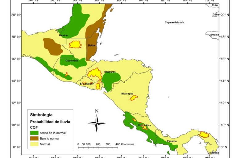 Ubicación de las cuencas analizadas y mapa de la perspectiva climática