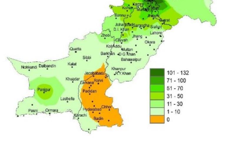 Pakistan - Actual Rainfall (mm) during November, 2022