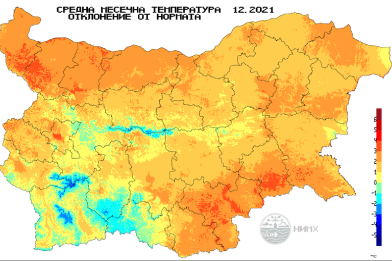 Weather in December 2021 in Bulgaria