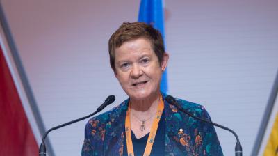 Sue Barrell at WMO congress