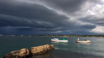 Two boats in the water.