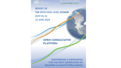 Cover page of the World Meteorological Organization's report on the fifth high-level session of the Open Consultative Platform, dated 13 June 2024.