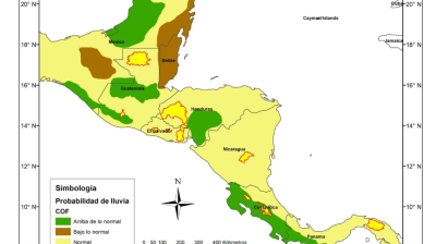 Ubicación de las cuencas analizadas y mapa de la perspectiva climática