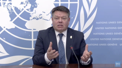 WMO Secretary-General Petteri Taalas at IPCC press conference