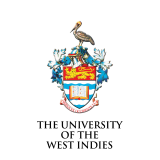 A colorful heraldic crest features a pelican, a shield with an open book and waves, flanked by blue and white foliage. A banner below reads "Oriens Ex Occidente Lux.