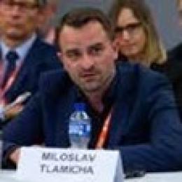 Mr olsav talicha at a conference.