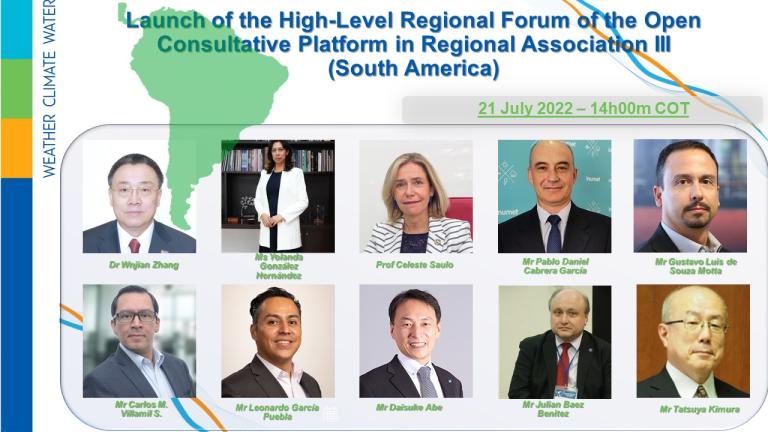 The poster for the high regional forum on open collaborative platform in regional association south america.