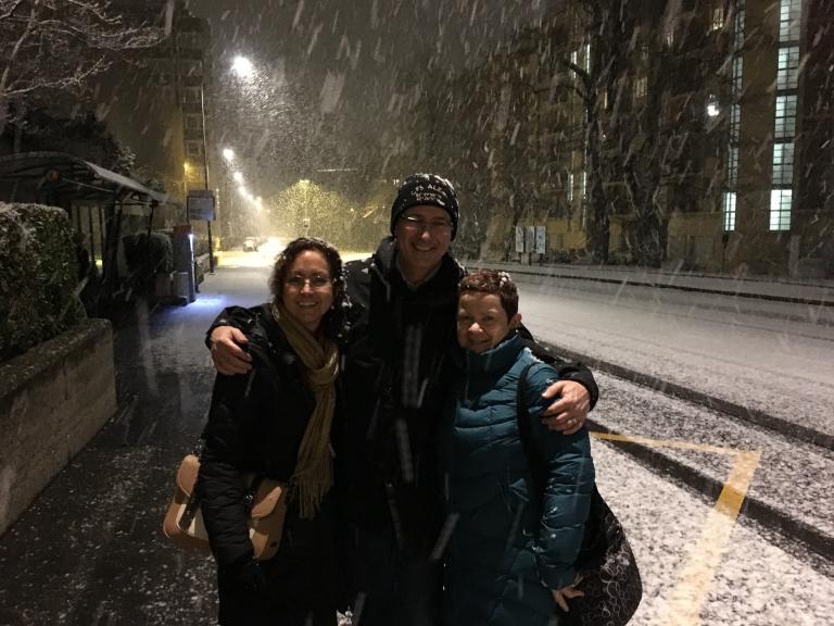 Sue Barrell, Michel Jean and Heather Aucoin