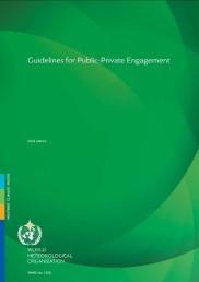 Green cover of a document titled "Guidelines for Public-Private Engagement," with the World Meteorological Organization logo on the bottom.