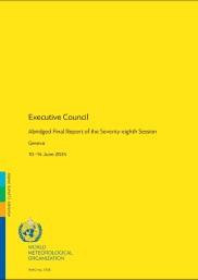 Cover of the "Executive Council Abridged Final Report of the Seventy-eighth Session" from June 2016 by the World Meteorological Organization.