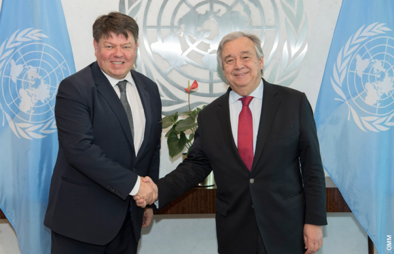 Secretary-General Petteri Taalas met with UN Secretary-General Antonio Guterres