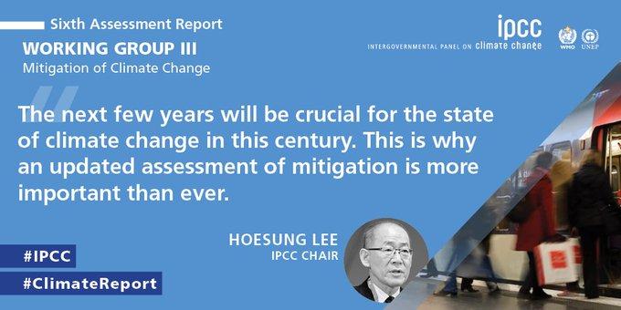 IPCC report on climate change mitigation