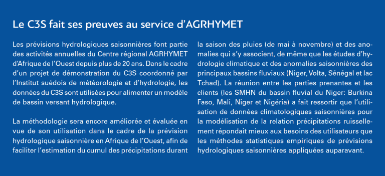 Le C3S fait des preuves au servie d'AGRHYMET