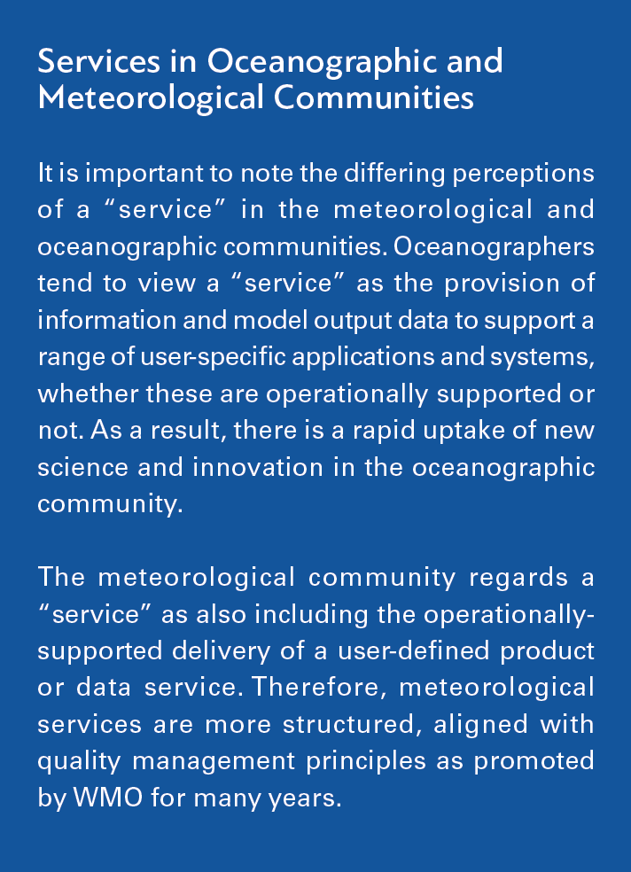 Services in Oceanographic and Meteorological Communities