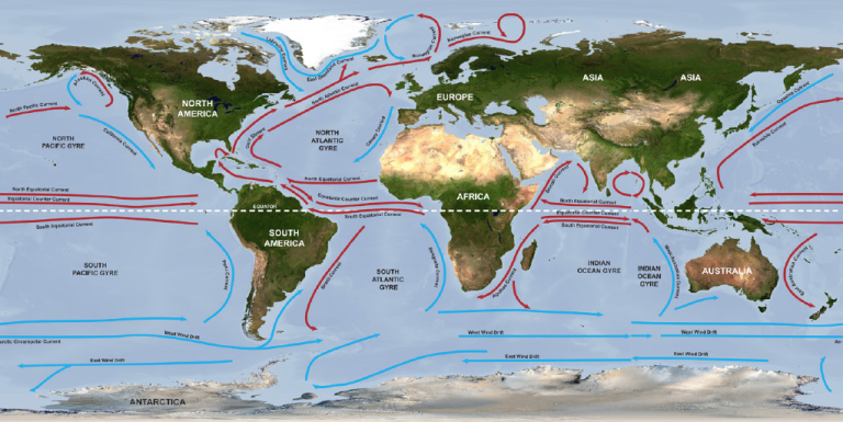 Surface drifts and currents of the oceans