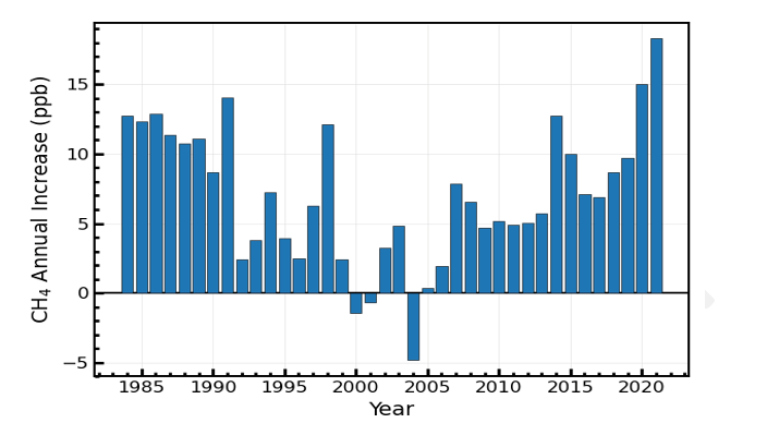 CH4 annual increase