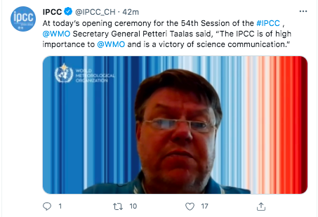 WMO SG Taalas at IPCC WG1 opening