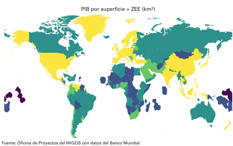 PIB por superficie + ZEE