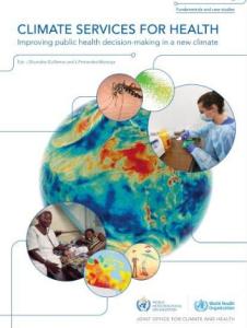 The cover of climate services for health.