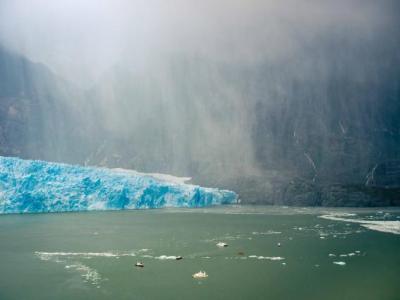 Glacier, ice and water in Laguna San Rafael in Chile